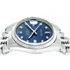 Image 7 : Rolex Mens Stainless Blue Diamond Dial Fluted Bezel 36MM Datejust Wristwatch
