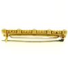Image 3 : Antique Victorian 15k Yellow Gold Old Mine Cut Diamond Seed Pearl & Onyx Bar Pin
