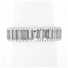 Image 1 : Vintage Platinum 4.60 ctw Straight Baguette Prong Set Diamond Eternity Band Ring