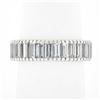 Image 2 : Vintage Platinum 4.60 ctw Straight Baguette Prong Set Diamond Eternity Band Ring