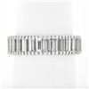 Image 4 : Vintage Platinum 4.60 ctw Straight Baguette Prong Set Diamond Eternity Band Ring