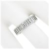 Image 6 : Vintage Platinum 4.60 ctw Straight Baguette Prong Set Diamond Eternity Band Ring