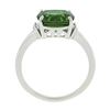 Image 7 : 14K White Gold 3.04 ctw Cushion Green Chrome Tourmaline w/ Diamond Accent Ring