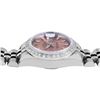 Image 6 : Rolex Ladies Stainless Steel Salmon Dial White Gold Diamond Bezel Datejust Hidde
