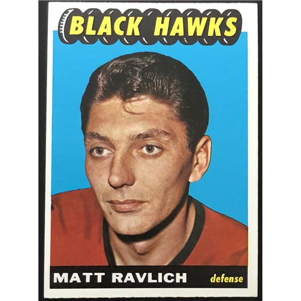 1965-66 O-PEE-CHEE MATT RAVLICH ROOKIE CARD