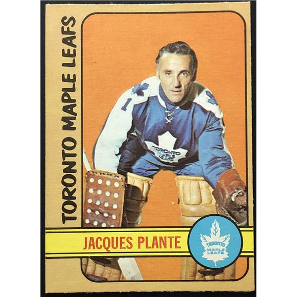 1972-73 O-PEE-CHEE JACQUES PLANTE (HOF)