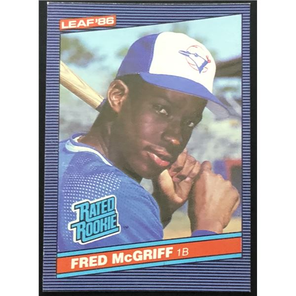1986 LEAF FRED McGRIFF (HOF) ROOKIE CARD