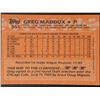 Image 2 : 1988 TOPPS GREG MADDUX (HOF)