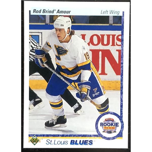 1990-91 UPPER DECK ROD BRIND'AMOUR (HOF) ROOKIE CARD