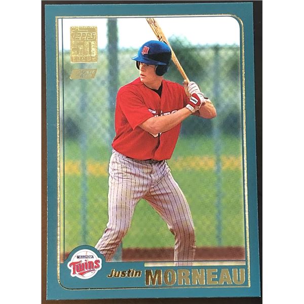 2001 TOPPS JUSTIN MORNEAU ROOKIE CARD