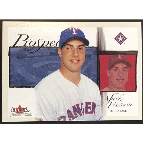 2002 FLEER TRADITION MARK TEIXEIRA ROOKIE CARD