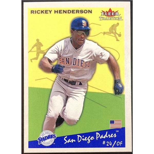 2002 FLEER TRADITION RICKEY HENDERSON (HOF)