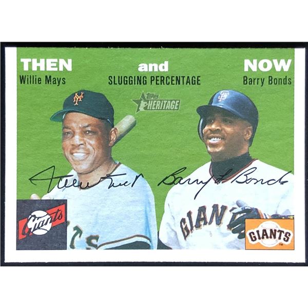 2003 TOPPS HERITAGE WILLIE MAYS (HOF ) & BARRY BONDS