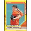 Image 1 : 2024 DONRUSS GRAYSON RODRIGUEZ YELLOW FLOOD ROOKIE CARD