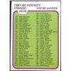 Image 1 : 1981-82 O-PEE-CHEE CHECKLIST