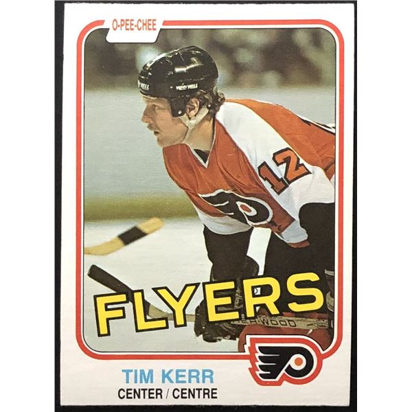 1981-82 O-PEE-CHEE TIM KERR ROOKIE CARD