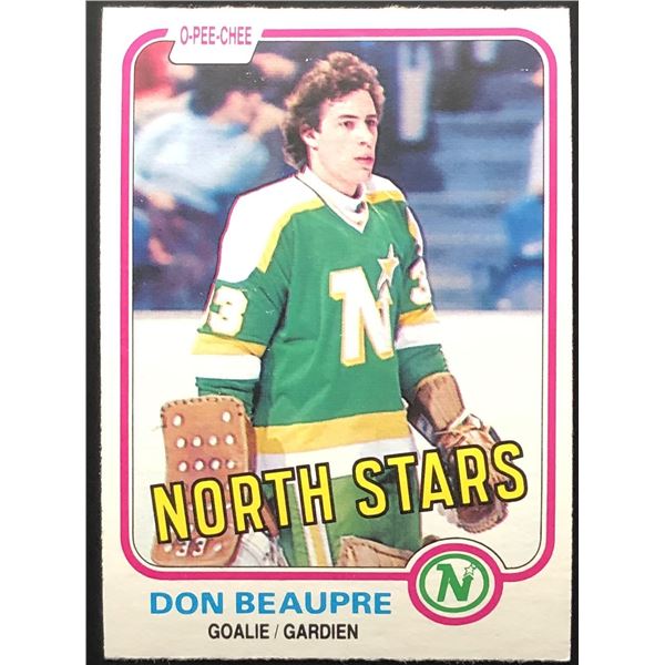 1981-82 O-PEE-CHEE DON BEAUPRE ROOKIE CARD