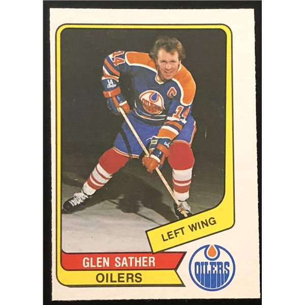 1976-77 O-PEE-CHEE WHA GLEN SATHER (HOF)