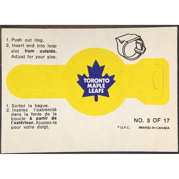 1973-74 O-PEE-CHEE TORONTO MAPLE LEAFS