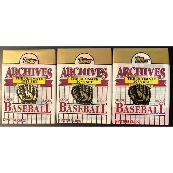 TOPPS 1953 ARCHIVES SEALED PACKS (3)