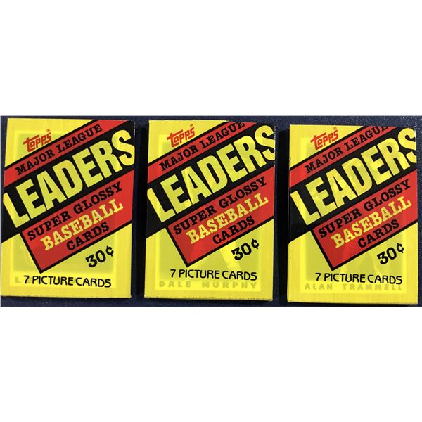 1987 TOPPS MLB LEADERS SUPER GLOSSY - 3 PACKS