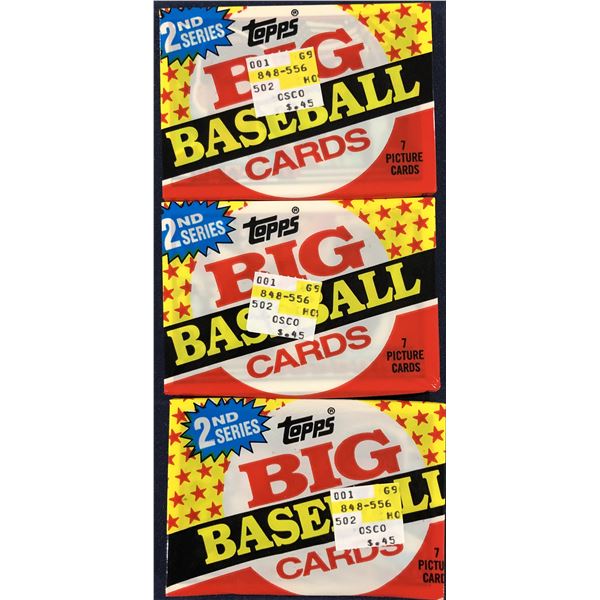 1989 TOPPS BIG BASEBALL 2nd SERIES - 3 CELLO PACKS