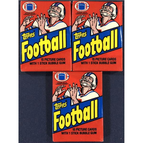 1982 TOPPS NFL - THREE WAX PACKS