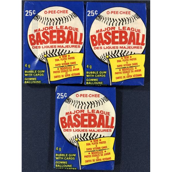 1983 O-PEE-CHEE BASEBALL - 3 WAX PACKS
