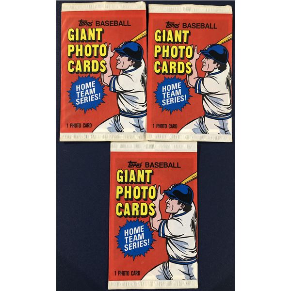 1981 TOPPS BASEBALL GIANT PHOTO CARDS - 3 PACKS