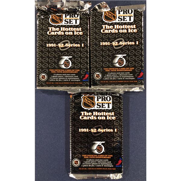 1991-92 PRO-SET NHL SERIES ONE - 3 FOIL PACKS