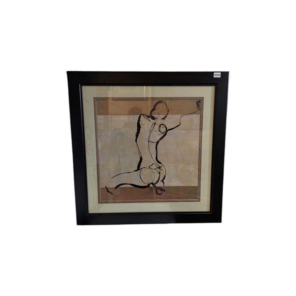 Framed contemporary print from estate approx. - 35.5 inch x 35.5 inch