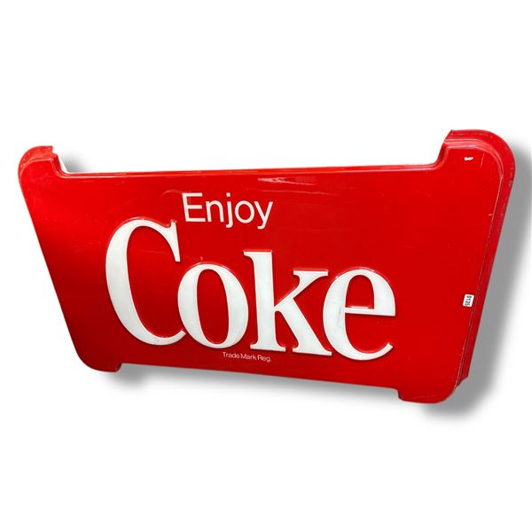 Plastic Enjoy Coke Cut out sign -approx. 63 inch x 35 inch