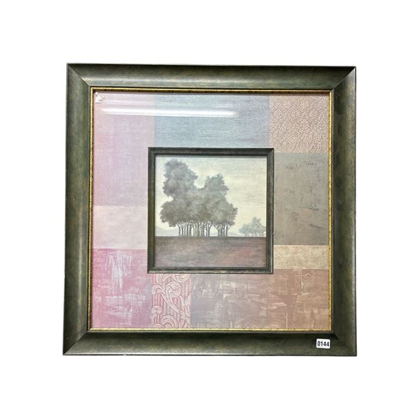 Framed "Trees "painting from estate - approx. 32.5 inch x 32.5 inch