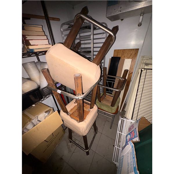 Group of assorted bar stools and chairs