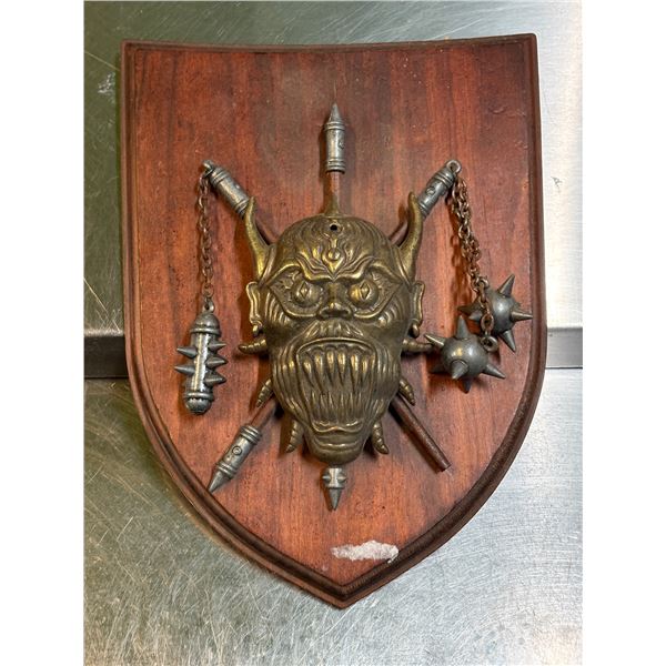 3 Weaponed fantasy Plaque -approx. 11 inch x 8 inch