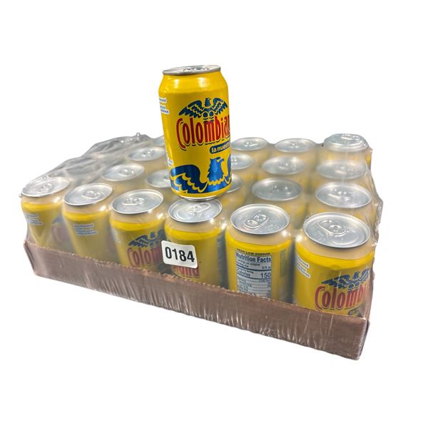 Case of Colombiana kola flavoured soda 354ml cans - approx. 22 cans
