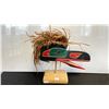 Image 1 : ARTIST SIGNED RAVEN MASK WITH MOVEABLE BEAK APPROX 16.5"L X5.5"W X16.5"H