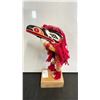 Image 2 : ARTIST SIGNED THUNDEDRBIRD CARVING WITH STRING TO OPEN BEAK APPROX 5.5"L X 2.5"W X 8" H