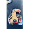 Image 1 : CEDAR EAGLE CARVING BY JOE CAMPBELL APPROX 7"L X 1/2" W X 8"H