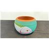 Image 1 : ARTIST SIGNED CERAMIC BOWL, SALMON AND HUMAN SPIRIT