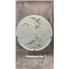 Image 1 : "TSIMSHIAN EAGLE" APPROX 20" PANEL IN GLASS ABOVE PAINTED STEEL BASE BY HENRY REECE (TSIMSHIAN)