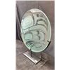 Image 3 : "BIRTH OF THE TSIMSHIAN NATION" APPROX 20" PANEL IN GLASS ABOVE PAINTED METAL BASE BY TERRY STARR