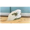 Image 3 : ARTIST SIGNED JADE ON STONE CARVING 9"L X 4"H