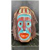 Image 1 : FIRST NATIONS BELLA COOLA MASK ON WOOD BY DAVID HOWE 1970'S