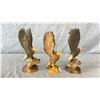 Image 2 : 3 ASSORTED ARTIST SIGNED BALD EAGLE CARVINGS
