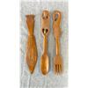 Image 1 : 3 ASSORTED HAND CARVED FIRST NATIONS TLINGIT UTENSILS
