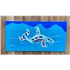 Image 1 : ORIGINAL OIL ON CANVAS BY F. ANDERSON JR TITLED "HEILTSUK WHITE KILLER WHALE 'HEALING SPIRIT'" 39"