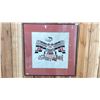 Image 1 : FRAMED LEP BY HENRY HUNT  REMARQUE TITLED "EAGLE AND SALMON" 26" X 26"