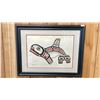Image 1 : FRAMED LEP (3/100) BY TONY HUNT TITLED "KILLER WHALE" 27.5" X 22"