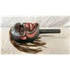 Image 2 : HAND CARVED FIRST NATIONS WILD WOMAN RATTLE ARTIST TOM HUNT
